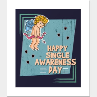 Happy Single Awareness Day Posters and Art